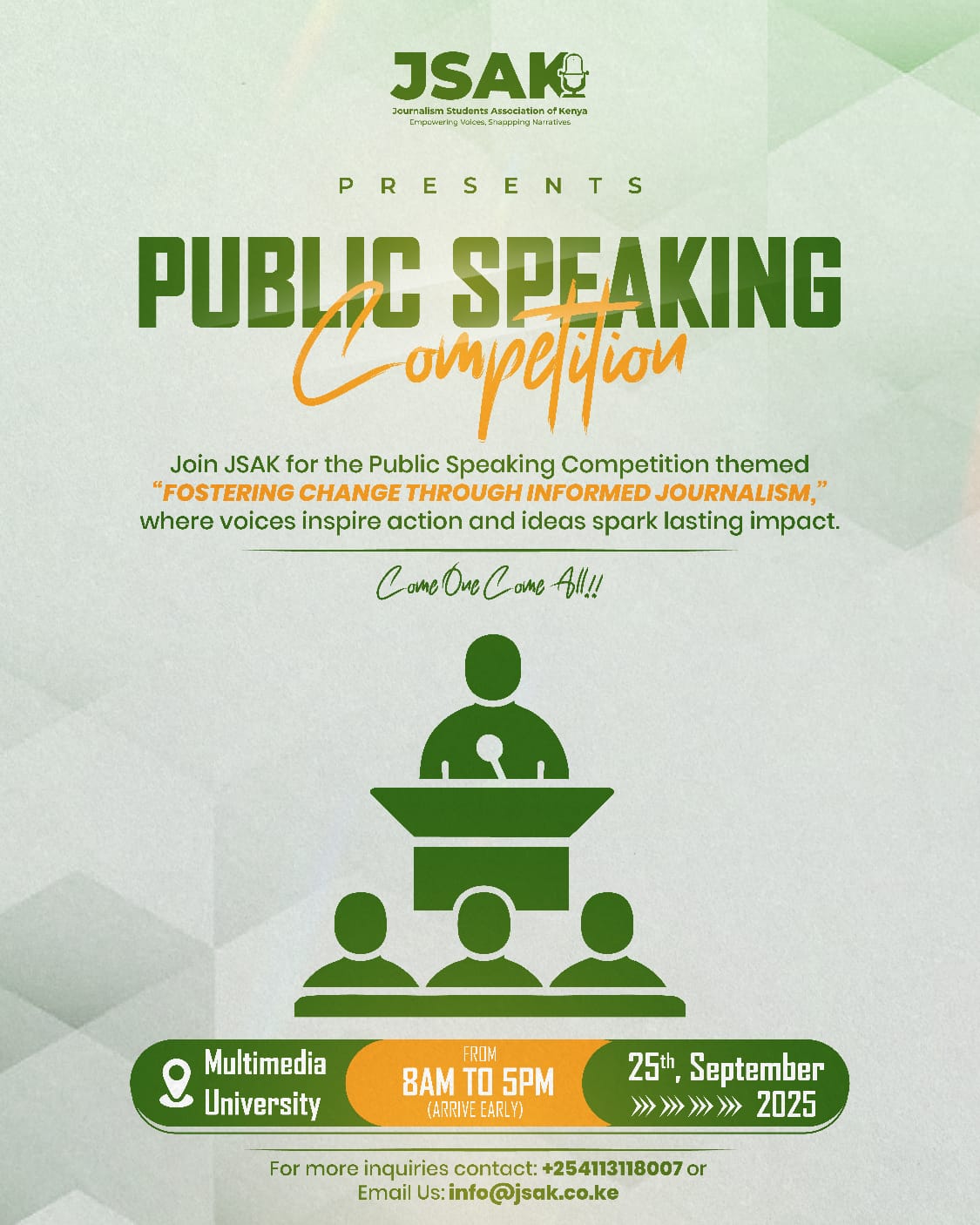 PUBLIC SPEAKING COMPETITION